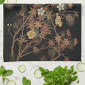 Blume und Baum 1884 Japanische Zierkunst Geschirrtuch (Gefaltet)