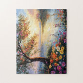 Blume und Baumlandschaft im Freien Puzzle (Vertikal)