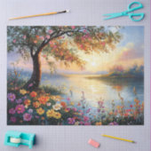 Blume und Baumlandschaft im Freien Seidenpapier (Basteln)