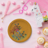 Blume und Beeren auf Imitaten Pappteller (Party)