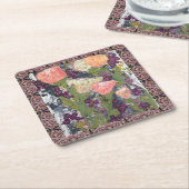 Blume und Beeren Rechteckiger Pappuntersetzer (angewinkelt)