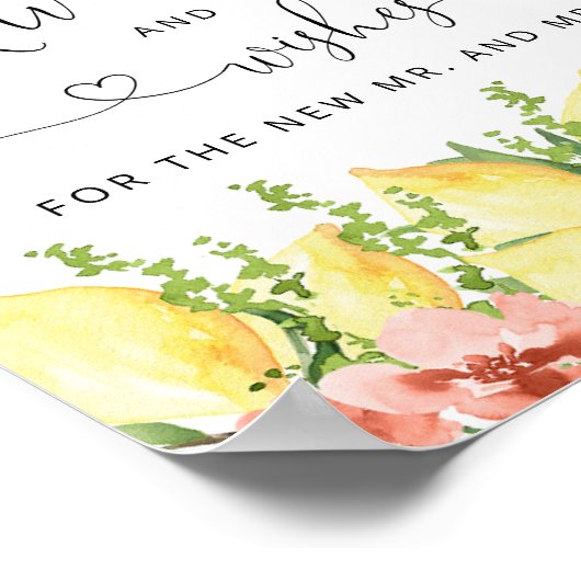 Blume und Beratung für Braut und Bräutigam Poster (Ecke)