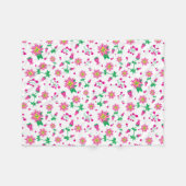 Blume und Berries Fleecedecke (Vorderseite (Horizontal))