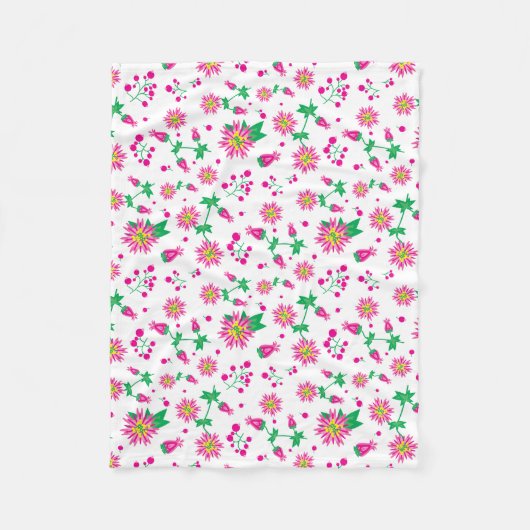 Blume und Berries Fleecedecke (Vorderseite)