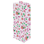 Blume und Berries Geschenktüte Für Weinflaschen (Rückseite Schrägansicht)