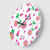 Blume und Berries Große Wanduhr (Winkel)