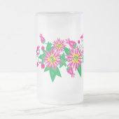 Blume und Berries Mattglas Bierglas (Mittel)