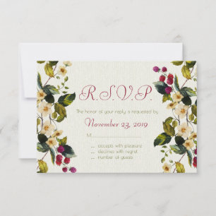 Blume und Berries Response Cards RSVP Karte