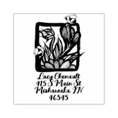 Blume und Bestäuber Garten Gummistempel (Prägung)