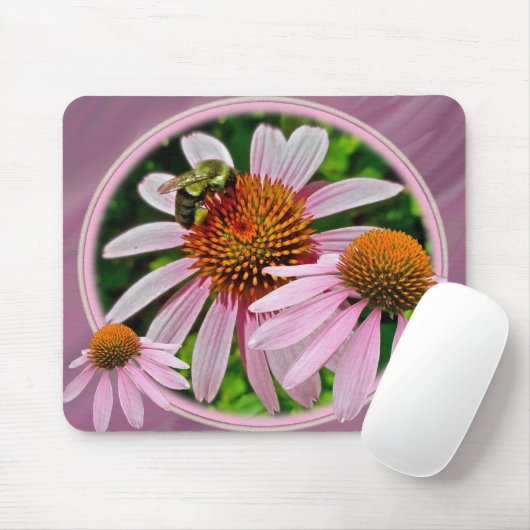 Blume und Biene Mousepad (Mit Mouse)