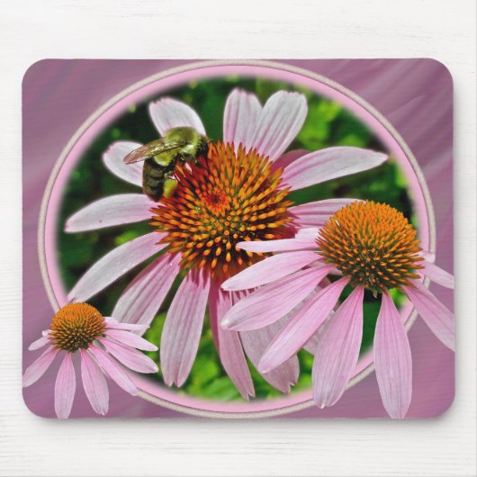 Blume und Biene Mousepad (Vorne)