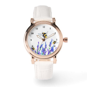 Blume und Bienen beobachten Armbanduhr