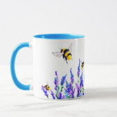 Blume und Bienen fliegen Tasse Geschenk (Links)