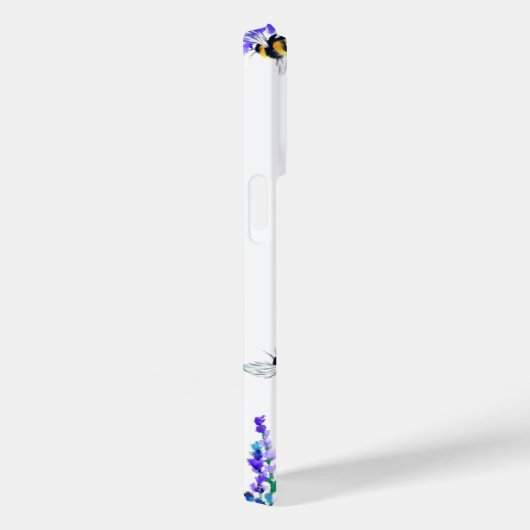 Blume und Bienen Flying iPhone Case Frühjahr (Rückseite / Rechts)