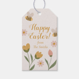 Blume und Bienen Frühjahr Geschenkanhänger