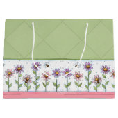Blume und Bienen Große Geschenktüte (Vorderseite)