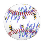 Blume und Bienen im Frühjahr Baseball (Rückseite)