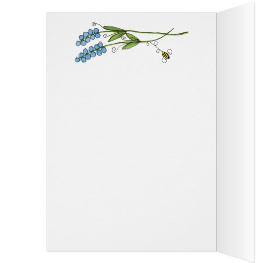 Blume und Bienen im Garten - Blank (Innen (Links))