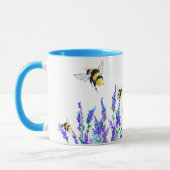 Blume und Bienen Kaffee-Tasse Tasse (Links)