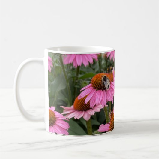 Blume und Bienen Kaffeetasse (Links)