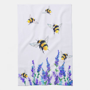 Blume und Bienen Küche Handtuch Frühjahr Joy