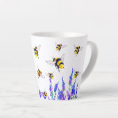 Blume und Bienen Latte Tasse (Rechte Ecke)
