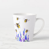Blume und Bienen Latte Tasse (Rechts)