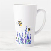 Blume und Bienen Latte Tasse (Rechts)