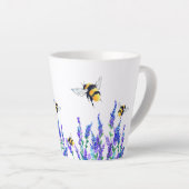 Blume und Bienen Latte Tasse (Rechte Ecke)
