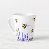 Blume und Bienen Latte Tasse Frühlingsfreuden (Linke Ecke)