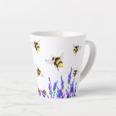 Blume und Bienen Latte Tasse Frühlingsfreuden (Rechte Ecke)