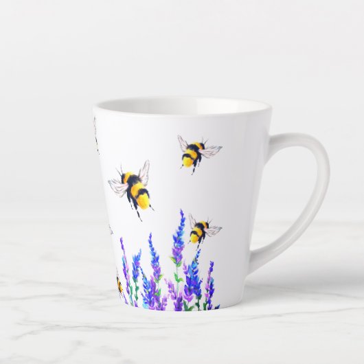 Blume und Bienen Latte Tasse Frühlingsfreuden (Rechts)