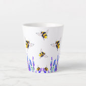 Blume und Bienen Latte Tasse Frühlingsfreuden (Vorderseite)