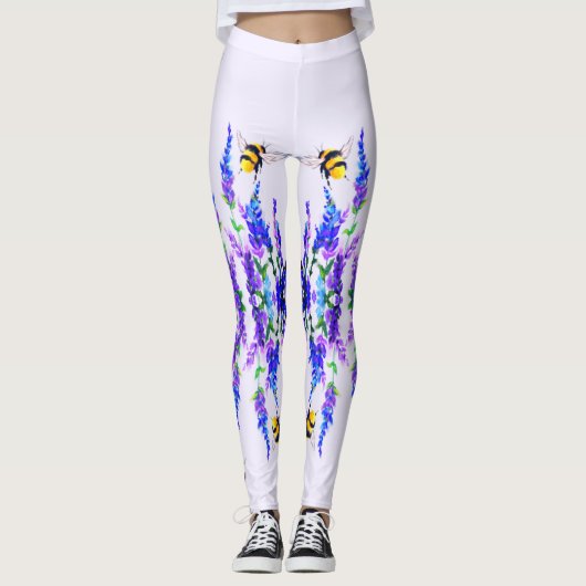 Blume und Bienen Leggings Spring Joy (Vorderseite)