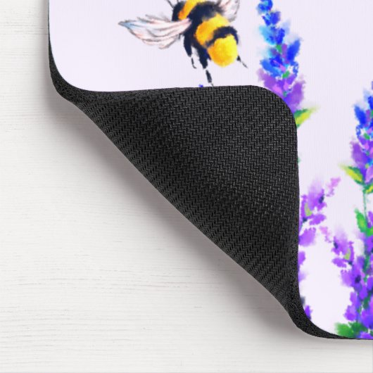 Blume und Bienen-Maus-Pad Mousepad (Ecke)