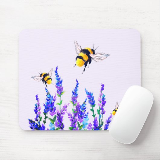 Blume und Bienen-Maus-Pad Mousepad (Mit Mouse)