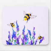 Blume und Bienen-Maus-Pad Mousepad (Vorne)