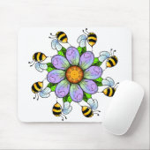 Blume und Bienen Mousepad (Mit Mouse)