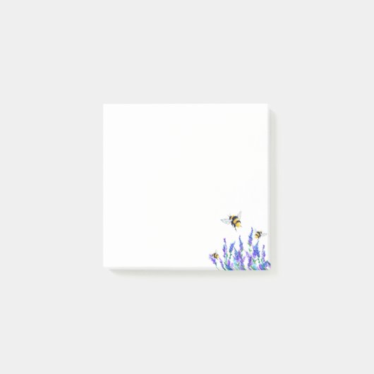 Blume und Bienen Post-it®-Hinweise Post-it Klebezettel (Vorderseite)