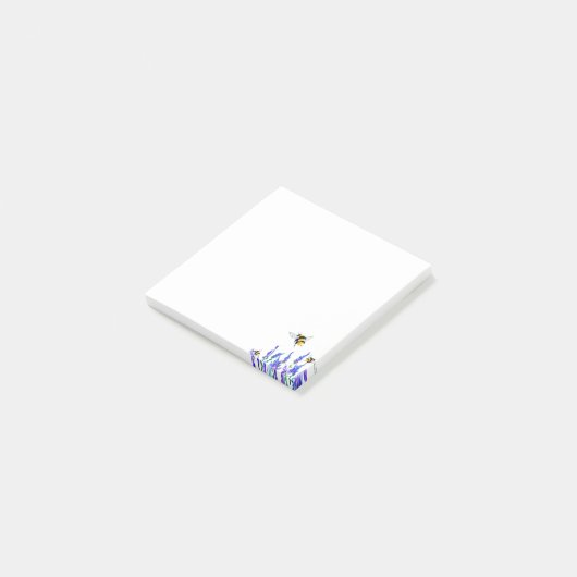 Blume und Bienen Post-it Klebezettel (angewinkelt)