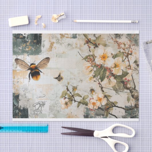 Blume und Bienen Seidenpapier (Handwerk)