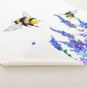 Blume und Bienen Sherpa Blanket Sherpadecke (3/4)