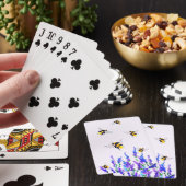 Blume und Bienen Spielkarten (In Situ)