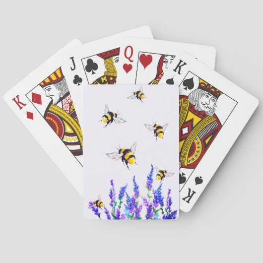 Blume und Bienen Spielkarten (Rückseite)