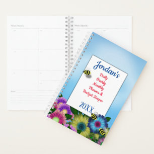 Blume und Bienen Tagesbudget Planer