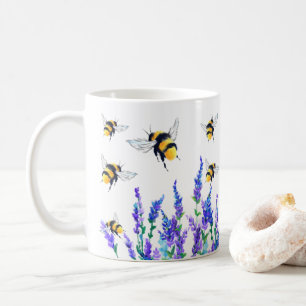 Blume und Bienen-Tasse Kaffeetasse