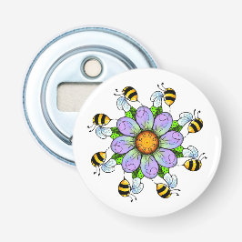 Blume und Bienenflaschenöffner Flaschenöffner