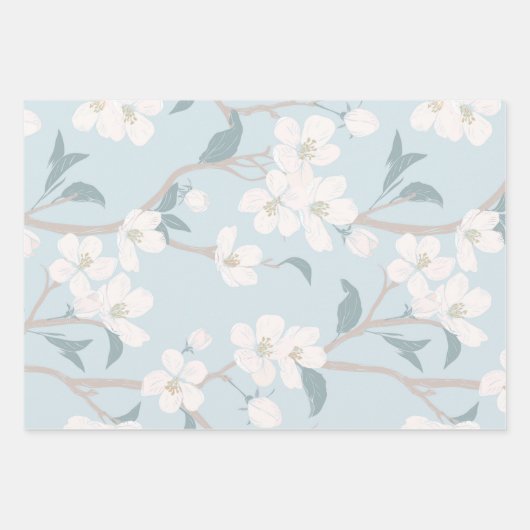 Blume- und Bienengestänge Geschenkpapier Set (Vorderseite)