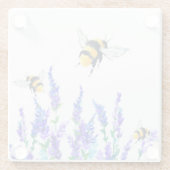Blume- und Bienenglas-Untersetzer - Frühjahr Glasuntersetzer (Rückseite)