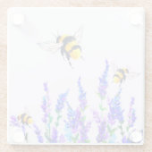 Blume- und Bienenglas-Untersetzer Glasuntersetzer (Rückseite)